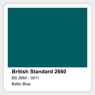 Baltic Blue British Standard 0011 Colour Swatch Sticker
